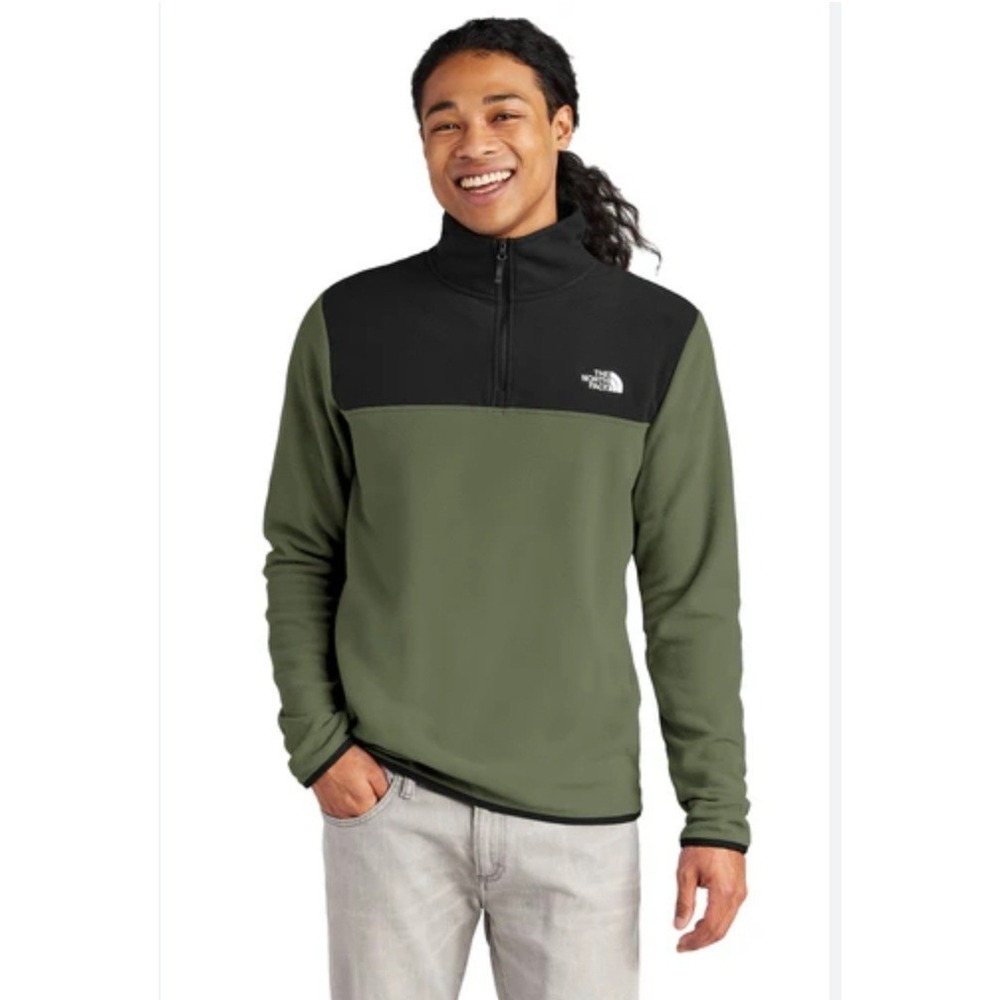 The North Face Men's TKA Glacier Quarter Zip Lightweight Fleece Sz Small Thyme